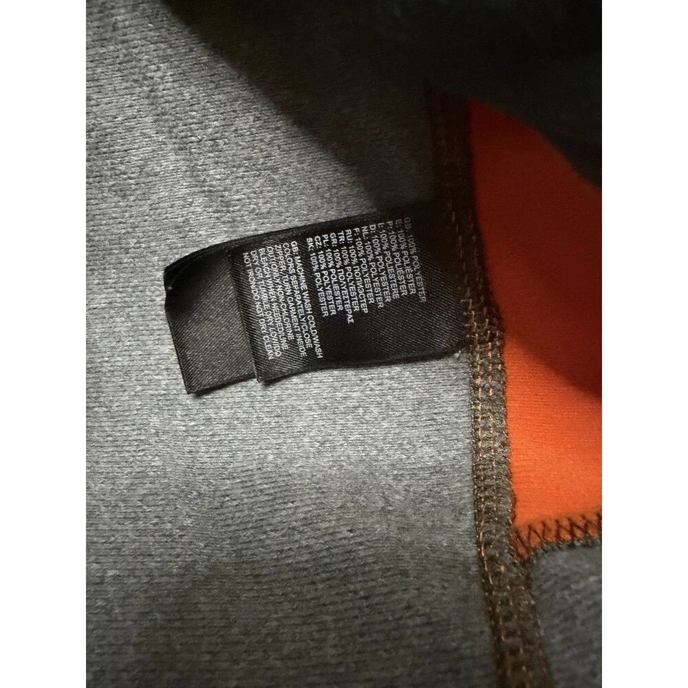 The North Face Canyonlands Full Zip Mens Small Gray Orange Colorblock Hooded